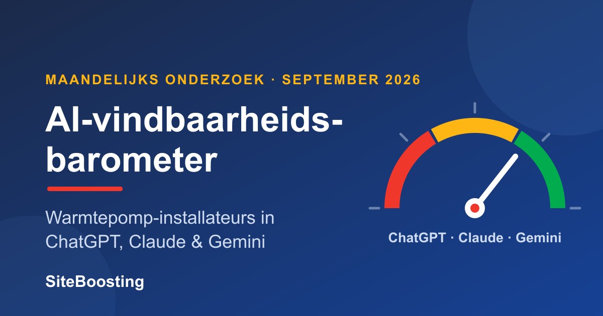 AI Findability Barometer — September 2026: heat pump installers